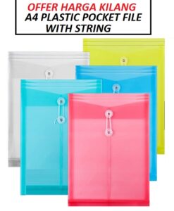PP PLASTIC POCKET FILE WITH STRING