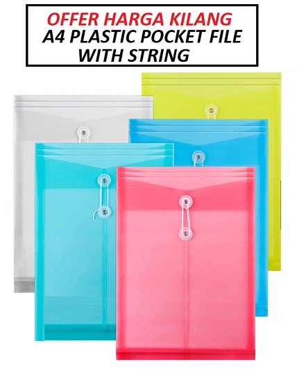 PP PLASTIC POCKET FILE WITH STRING PP PLASTIC POCKET FILE WITH STRING