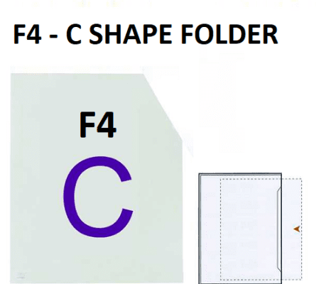 F4 PVC TRANSPARENT C SHAPE FOLDER 