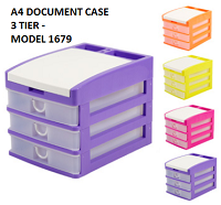 3 DRAWER A4 DOCUMENT CASE
