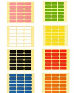 COLOR STICKER LABELS 19MM X 50MM
