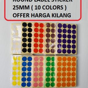ROUND LABEL STICKER 25MM