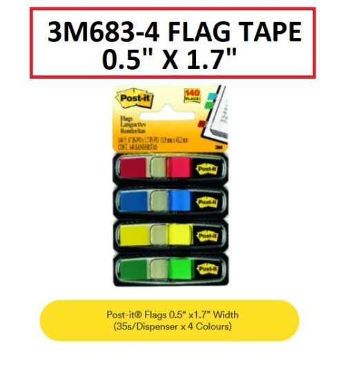3M683-4 POST IT FLAG 0.5" X 1.7"