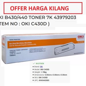 OKI B430D TONER 43979203