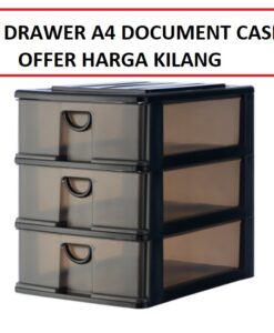 3 TIER A4 DRAWER DOCUMENT CASE