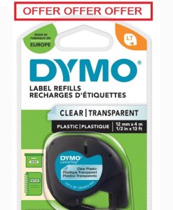 DYMO LETRATAG TAPE GREEN PLASTIC 91204
