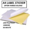 A4 WHITE STICKER PAPER