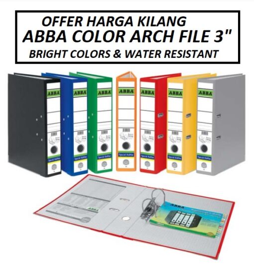 ABBA COLOUR ARCH FILE 3" - Big Stationery