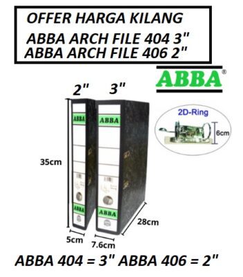ABBA ARCH FILE 2" | ABBA FILE 406 SILVER