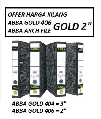 ABBA ARCH FILE 2" 406 GOLD | ABBA ARCH FILE