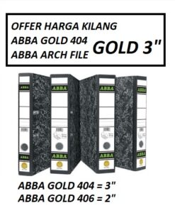 ABBA ARCH FILE 3" 404 GOLD | ABBA ARCH FILE