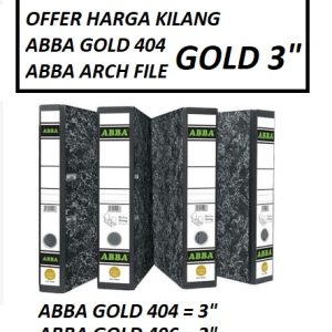 ABBA ARCH FILE 3" 404 GOLD | ABBA ARCH FILE
