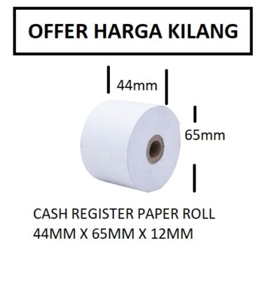 CASHIER PAPER ROLL 44X65X12MM