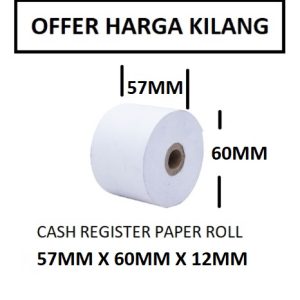 CASHIER PAPER ROLL 57X60X12MM
