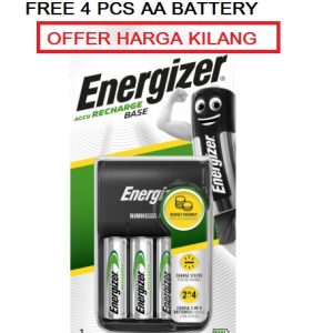 ENERGIZER BATTERY CHARGER WITH 4 AA BATTERIES