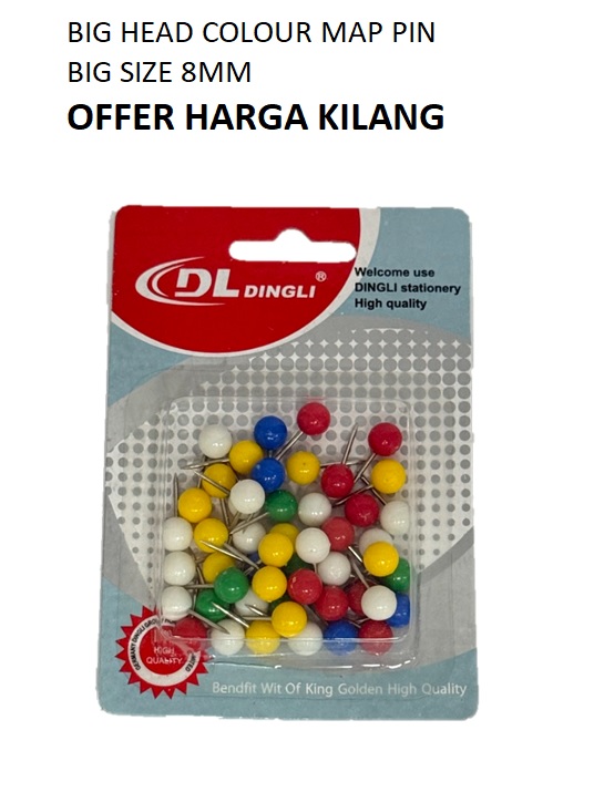 BIG HEAD COLOUR MAP PIN BIG HEAD COLOUR MAP PIN