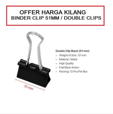 BINDER CLIPS 51MM