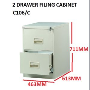 2 DRAWER FILING CABINET C106/C