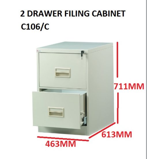 2 DRAWER FILING CABINET C106/C