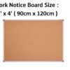 CORK NOTICE BOARD 3' x 4'