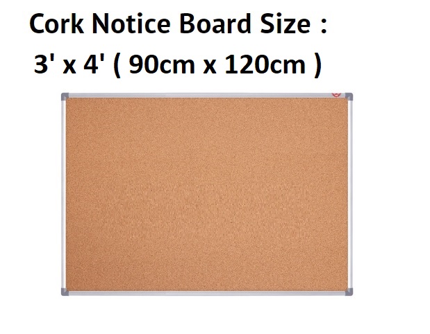 CORK NOTICE BOARD 3' x 4' CORK NOTICE BOARD 3' x 4'