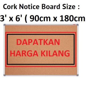 CORK NOTICE BOARD 3' x 6'
