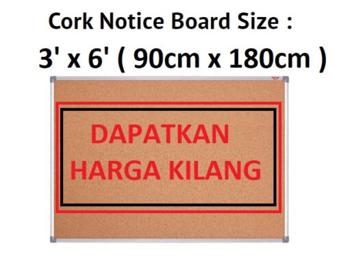 CORK NOTICE BOARD 3' x 6'