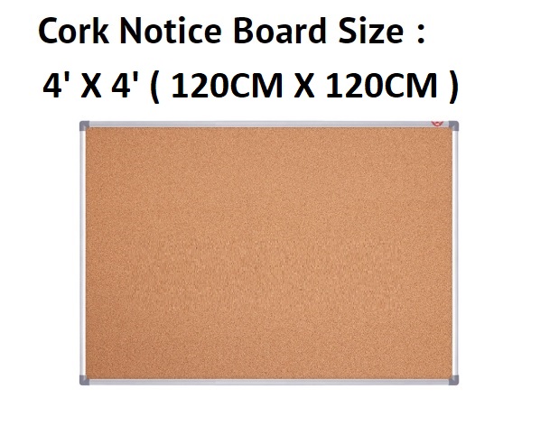 CORK NOTICE BOARD 4' x 4' CORK NOTICE BOARD 4' x 4'