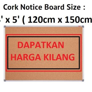 CORK NOTICE BOARD 4' x 5'