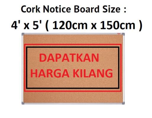 CORK NOTICE BOARD 4' x 5'