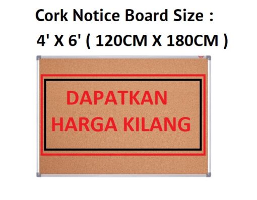 CORK NOTICE BOARD 4' x 6'