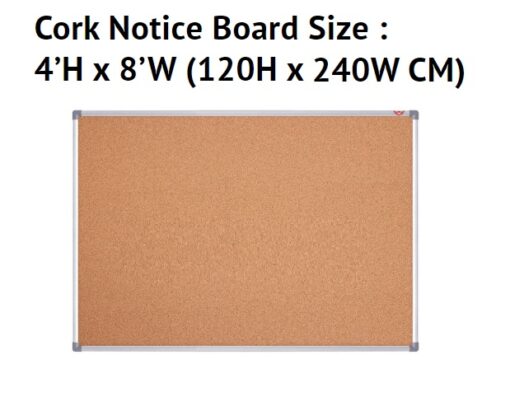 CORK NOTICE BOARD 4' X 8'