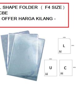 CBE TRANSPARENT L SHAPE FOLDER F4