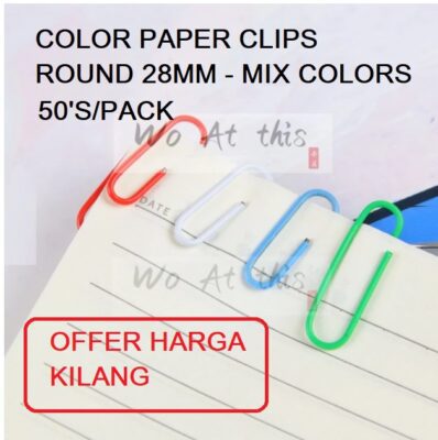 COLOR GIANT PAPER CLIP 28MM