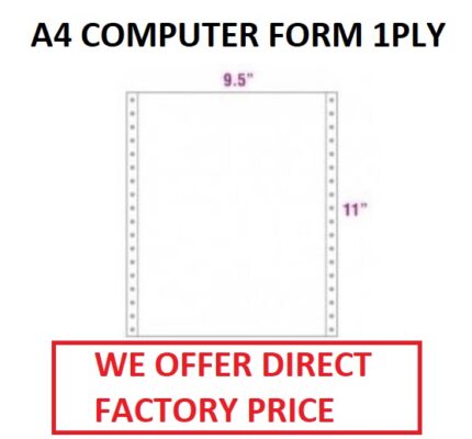 A4 COMPUTER FORM 1PLY 9.5" X 11" - Big Stationery