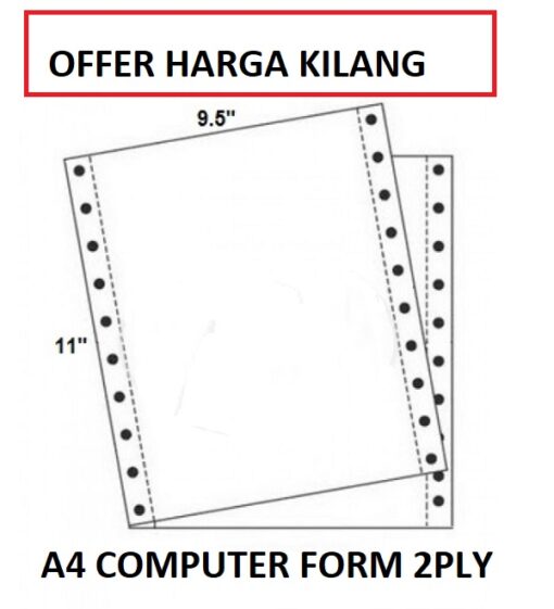 A4 COMPUTER FORM 2PLY 9.5" X 11"