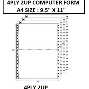 A4 COMPUTER FORM 4PLY 2UP