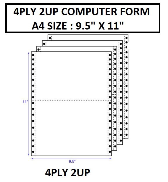 A4 COMPUTER FORM 4PLY 2UP A4 COMPUTER FORM 4PLY 2UP