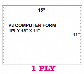 A3 COMPUTER FORM 1PLY 15" X 11" A3 COMPUTER FORM 1PLY 15" X 11"