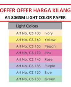 A4 80GSM COLOR PAPER SUPPLIER IN MALAYSIA