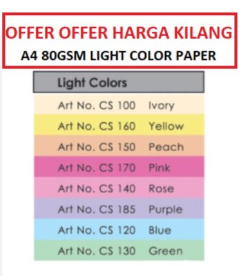 A4 80GSM COLOR PAPER SUPPLIER IN MALAYSIA