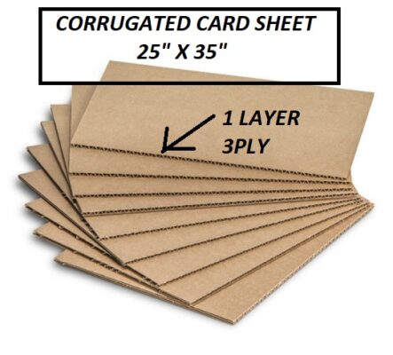 CORRUGATED CARD SHEET 25" X 35"