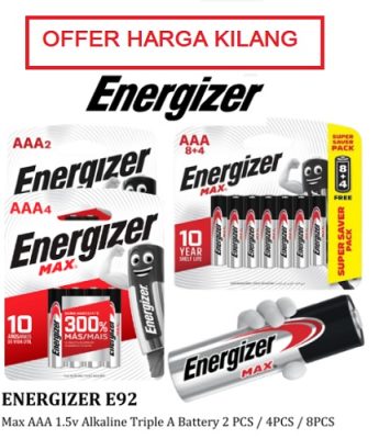 ENERGIZER AAA ALKALINE BATTERY 