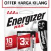 ENERGIZER AAA BATTERY 4'S