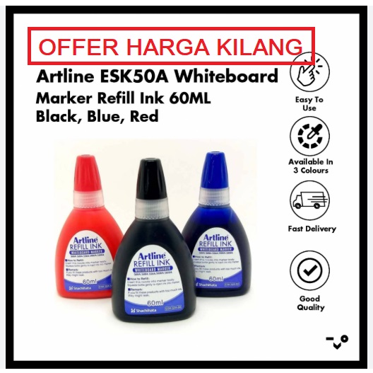 ARTLINE WHITEBOARD MARKER REFILL INK 60ML ARTLINE WHITEBOARD MARKER REFILL INK 60ML