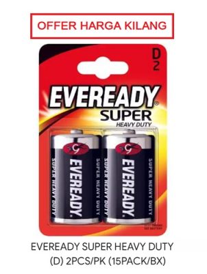 EVEREADY SUPER HEAVY DUTY D ( 2PCS/PK )