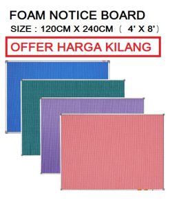 FOAM NOTICE BOARD 120CM X 240CM ( 4' x 8' )