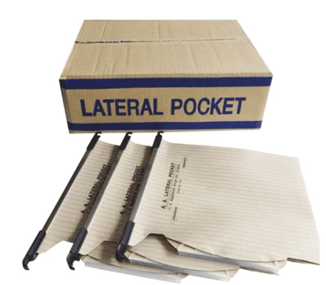 LATERAL FILING POCKET
