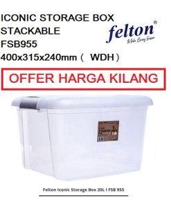 TRANSPARENT STORAGE BOX 20L FSB 955