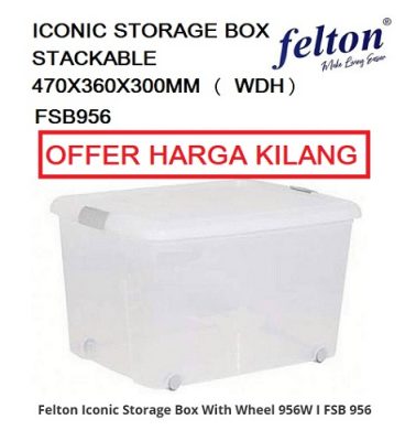 TRANSPARENT STORAGE BOX 40L FSB 956